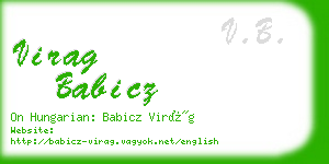 virag babicz business card
